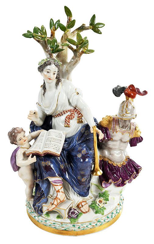 Appraisal: Meissen Group of Clio Muse of History German th century