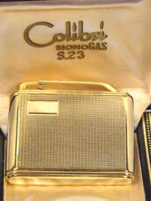 Appraisal: A gold plated Colibri monogas S lighter in original fitted