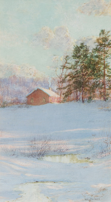 Appraisal: WALTER LAUNT PALMER American - Snow Scene pastel on paper