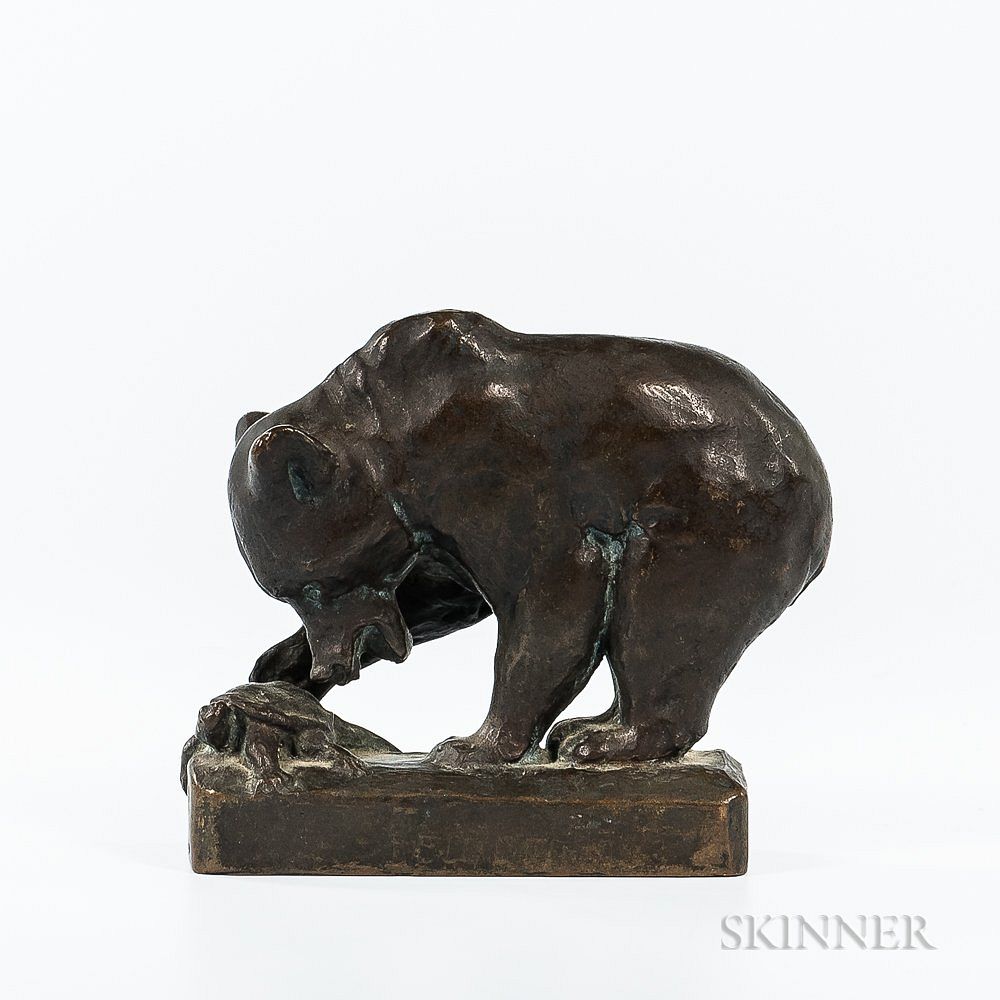 Appraisal: Edwin Willard Deming American - Bronze Bear and Tortoise Edwin