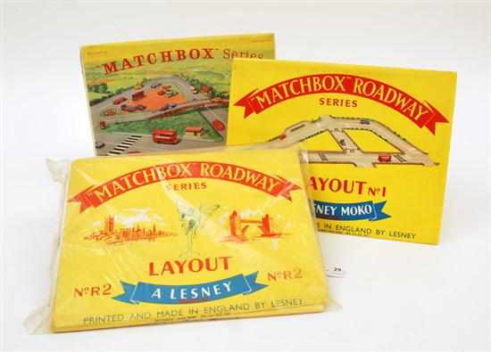 Appraisal: THREE MATCHBOX LAYOUTS INCLUDING ST ISSUE LAYOUT NO R NO