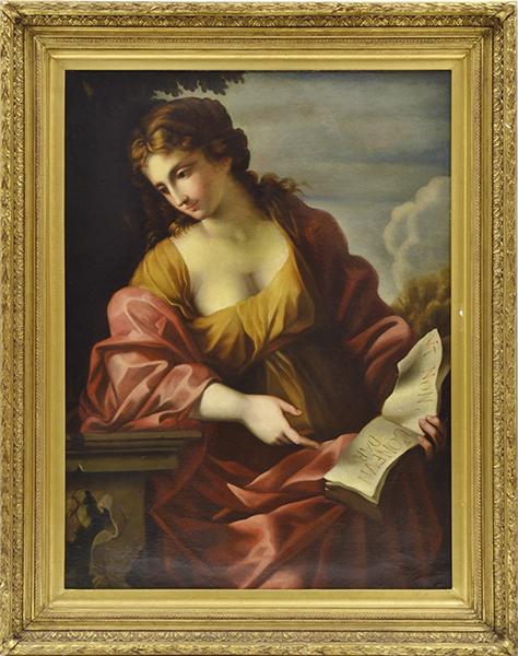 Appraisal: EUROPEAN SCHOOL TH CENTURY PORTRAIT OF A WOMAN READING oil