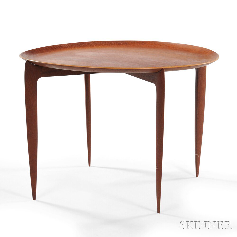 Appraisal: H Engholm and Svend Age Willumsen Tray Table Teak Cabinetmaker