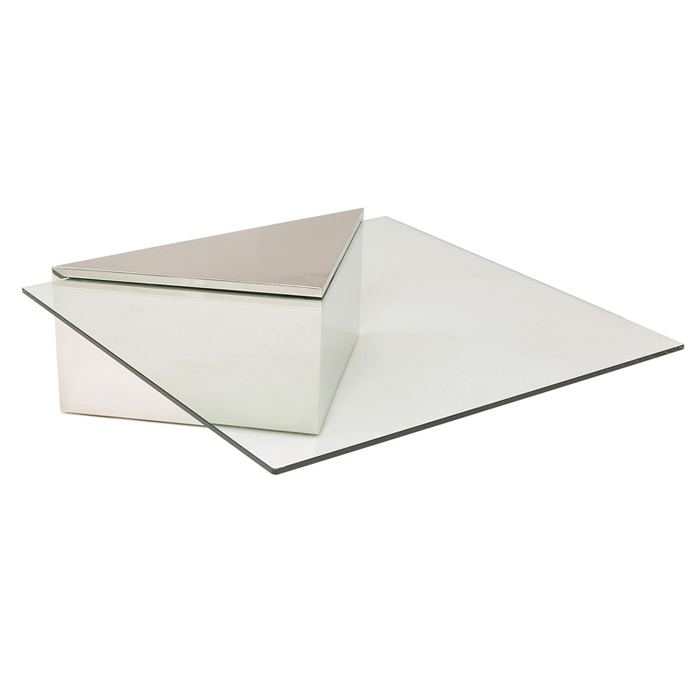 Appraisal: s cantilevered coffee table in the style of Gae Aulenti