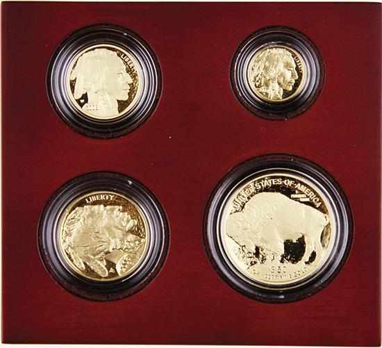 Appraisal: American Buffalo Gold Proof four-coin set encased in original United