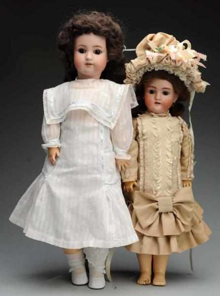 Appraisal: Lot of Bisque Dolls Both with German bisque socket heads