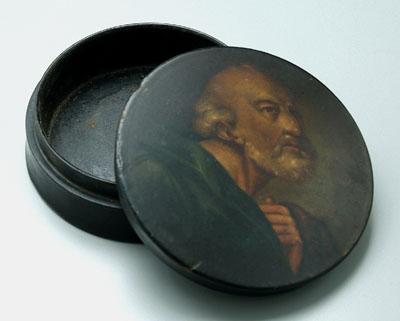 Appraisal: Stobwasser style snuff box portrait of older man possibly a