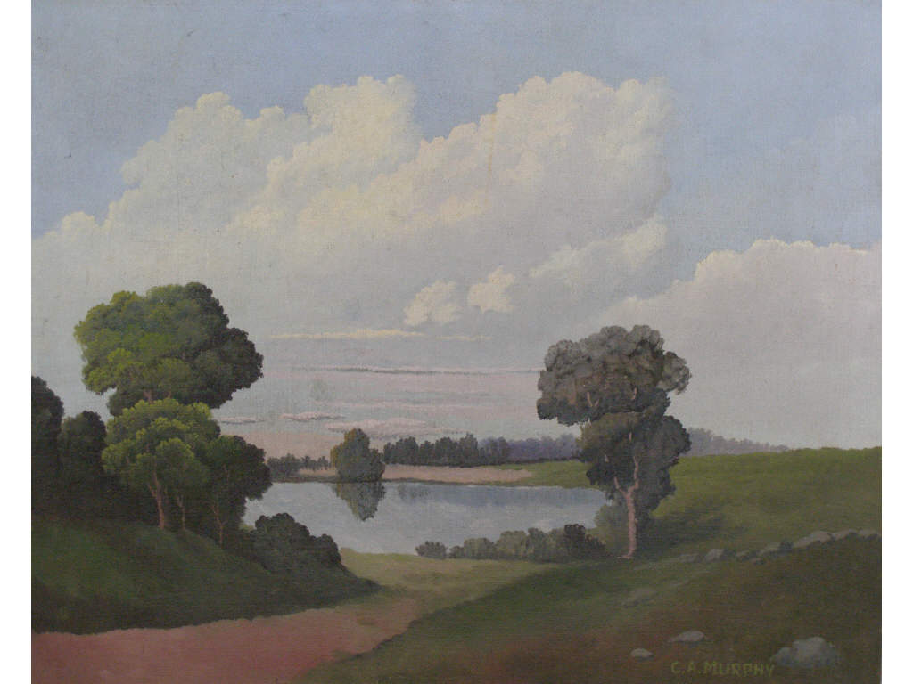 Appraisal: C A Murphy American th c Landscape oil on canvas