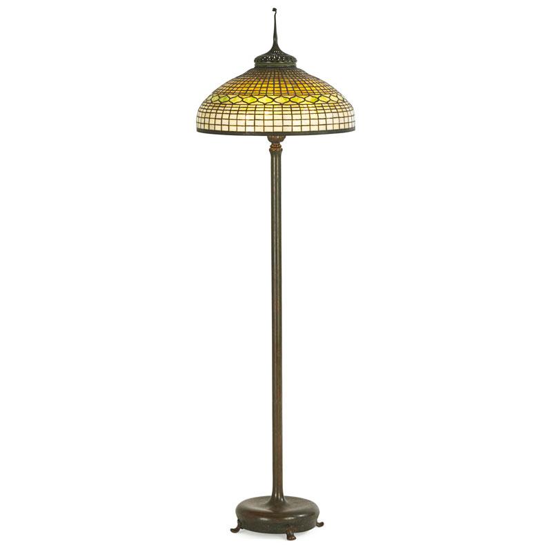 Appraisal: TIFFANY STUDIOS Fine floor lamp TIFFANY STUDIOS Fine floor lamp