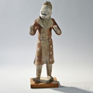 Appraisal: Pottery Figure of a Foreign Groom China Tang dynasty figure