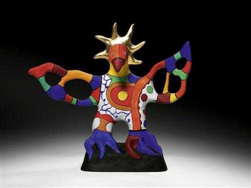 Appraisal: SAINT PHALLE NIKI DE Fire bird Painted polyester Signature stamp