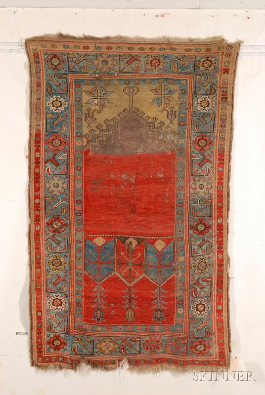 Appraisal: Ladik Prayer Rug Central Anatolia last quarter th century areas