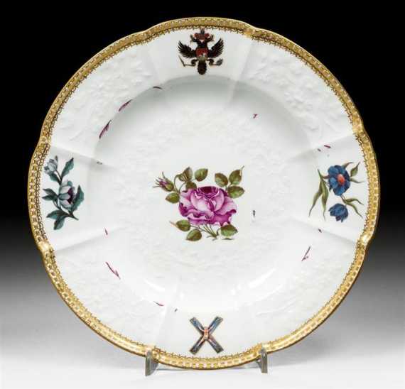 Appraisal: PLATE FROM THE 'ST ANDREAS SERVICE' Meissen circa - With