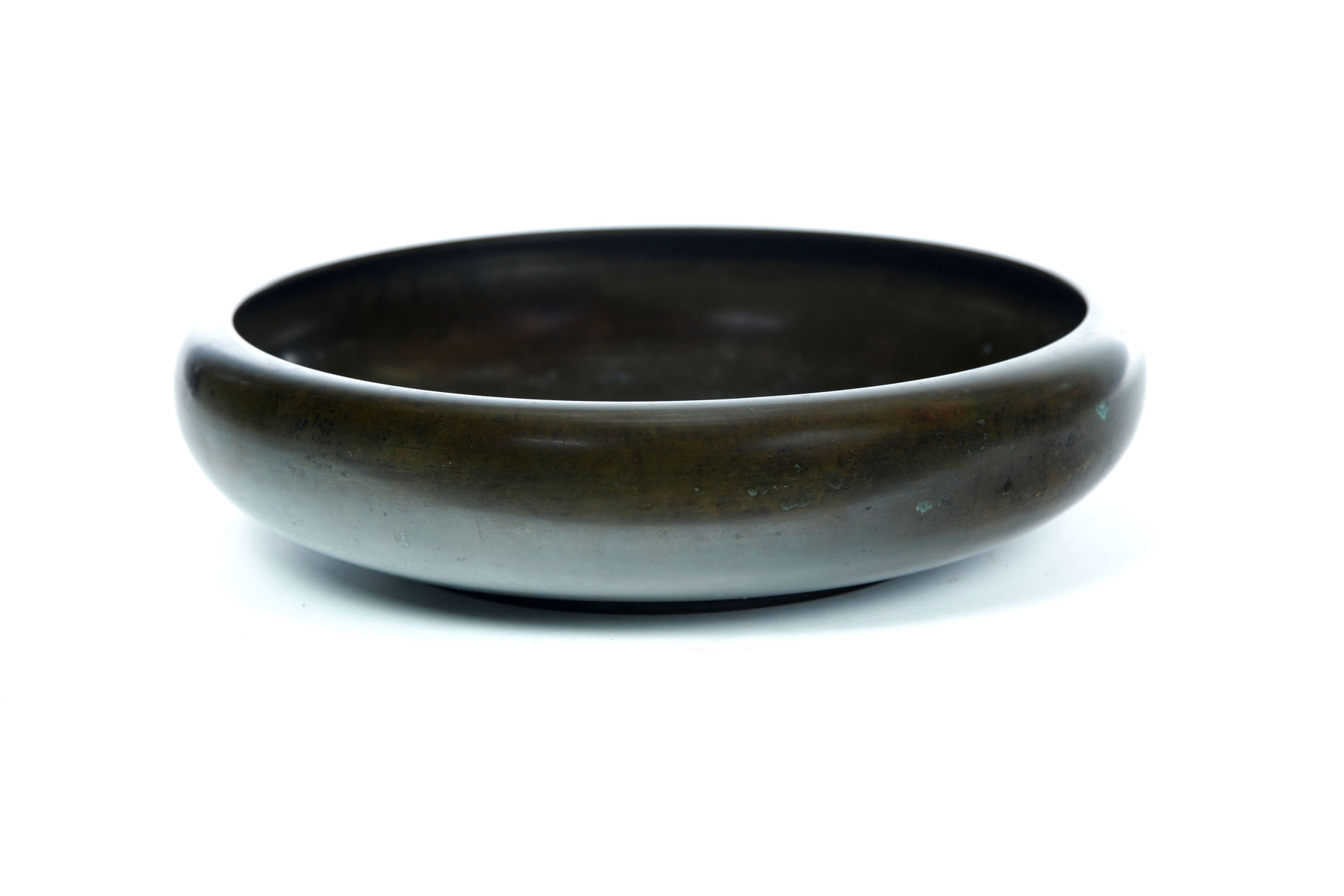 Appraisal: BRONZE BOWL Japan th century Shallow bowl with good patina