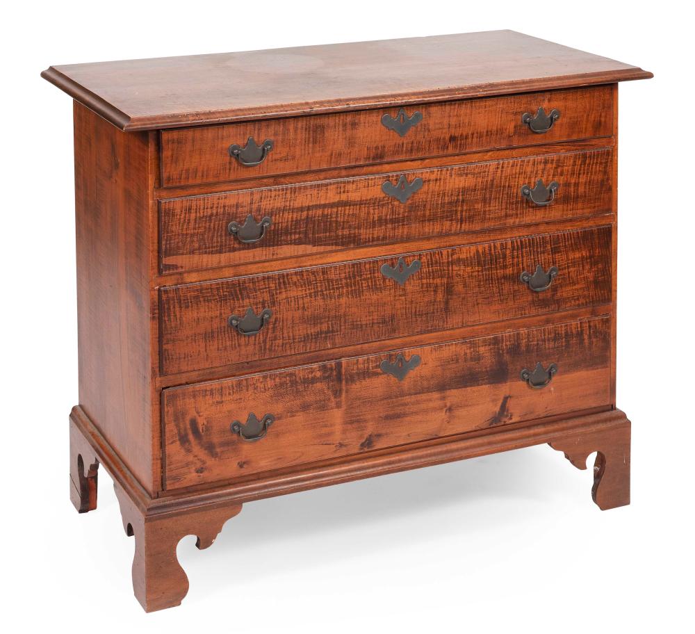 Appraisal: CHIPPENDALE CHEST OF FOUR DRAWERS TH CENTURY HEIGHT WIDTH DEPTH