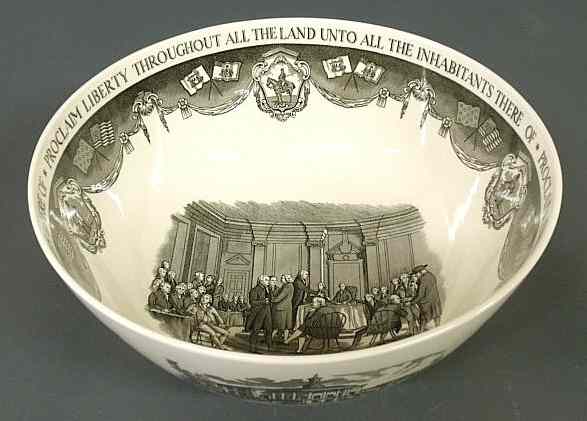 Appraisal: The Philadelphia Bowl by Wedgwood decorated with early scenes from