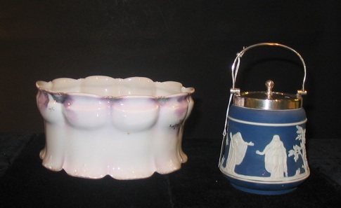 Appraisal: TWO PORCELAIN TABLE ITEMS One is an R S Prussia