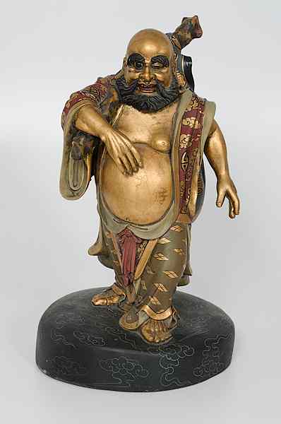 Appraisal: Carved and Painted Wood Figure th century a carved and