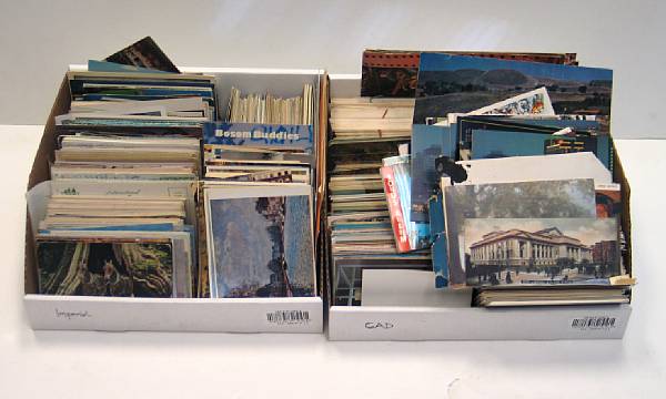 Appraisal: Postcard Themed grouping An accumulation of postcards from the th