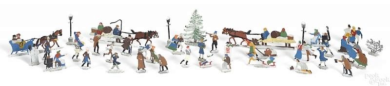 Appraisal: Hans Heinrichsen German lead Christmas figures Group of Hans Heinrichsen