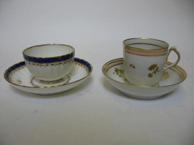 Appraisal: A DERBY PORCELAIN FLUTED TEA BOWL AND SAUCER early th