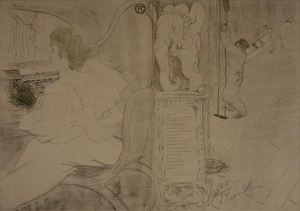 Appraisal: TOULOUSE-LAUTREC HENRI WRAPAROUND COVER FOR THE PORTFOLIO L'ESTAMPE ORIGINAL Paris