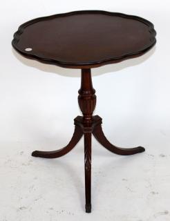 Appraisal: Mahogany Mersman pedestal base side table Mahogany Mersman pedestal base