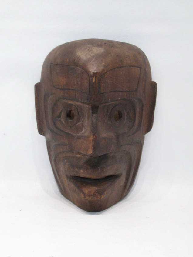 Appraisal: JACK JAMES CARVED WOOD PACIFIC NORTHWEST MASK - Gilford Island