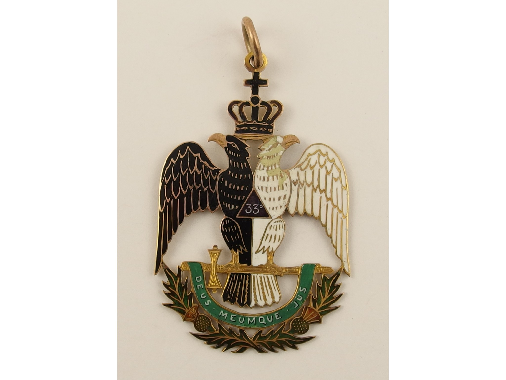 Appraisal: A ct Scottish Masonic Jewel The Double headed eagle of