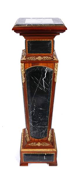 Appraisal: A pair of Louis XV style inlaid pedestals height in