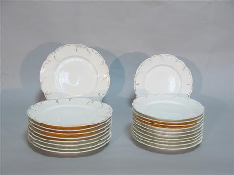 Appraisal: TWENTY HAVILAND LIMOGES PLATES Early th century printed marks for