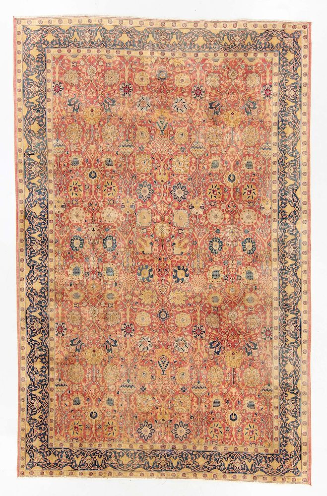 Appraisal: Antique Tabriz Rug Persia ' '' x ' '' Antique