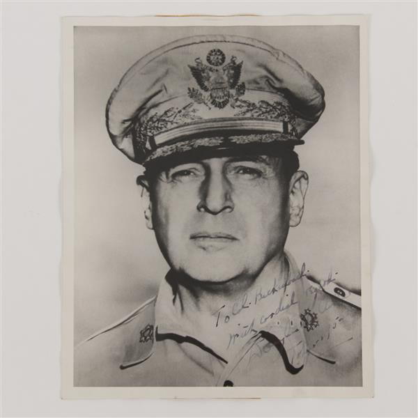 Appraisal: General Douglas MacArthur signed photo Douglas MacArthur was an American