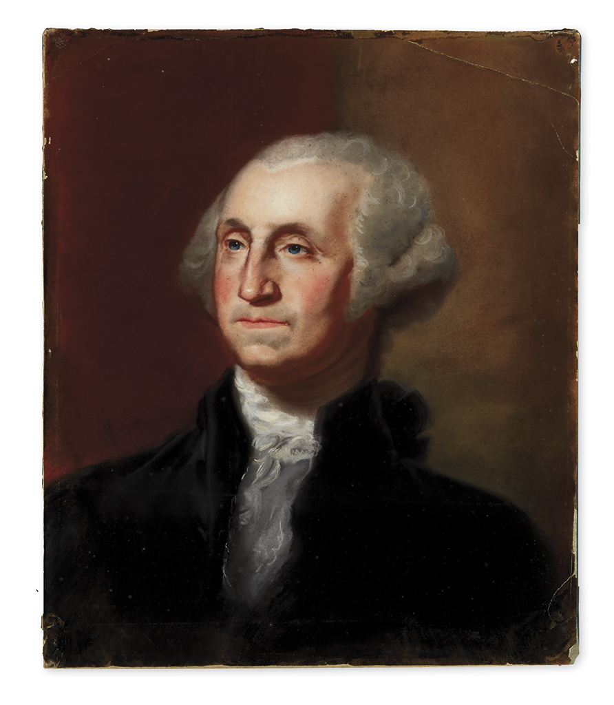 Appraisal: WASHINGTON GEORGE Brooks Nicholas Alden artist Pastel portrait of Washington