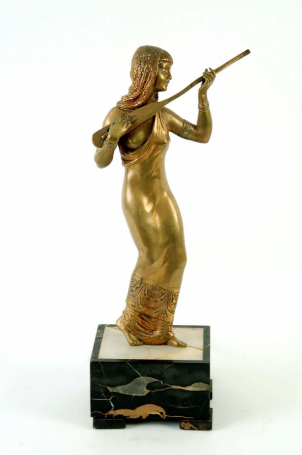 Appraisal: Aurore Onu Rumanian th th century Art Deco patinated bronze