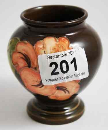 Appraisal: Moorcroft Hibiscus Vase decorated on Browns height cm