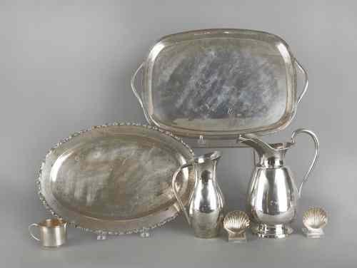 Appraisal: Group of Mexican sterling silver to include pitchers trays etc