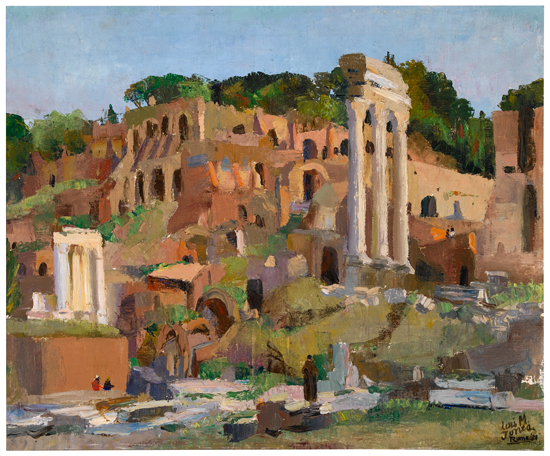 Appraisal: LO S MAILOU JONES - The Roman Forum Oil on