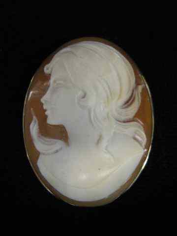 Appraisal: Cameo Pin or Pendant carved portrait of a lady in