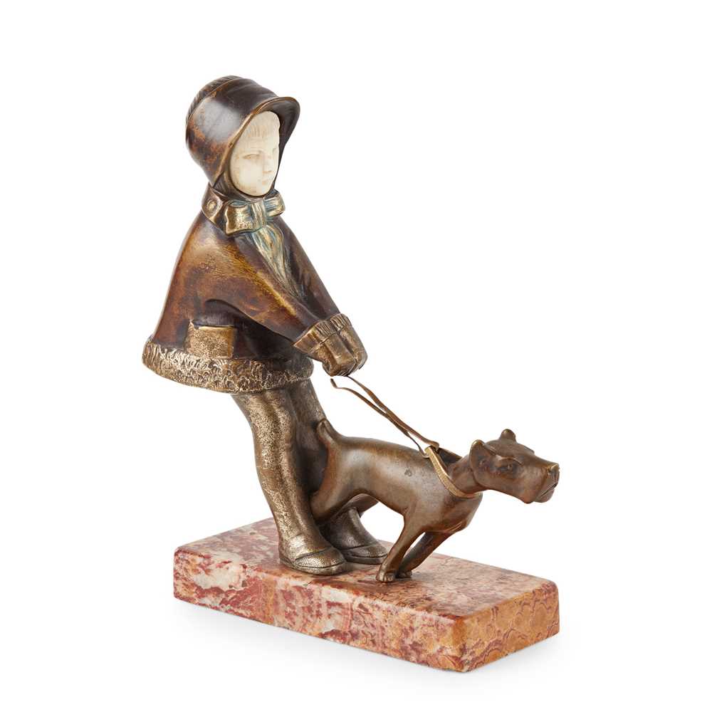 Appraisal: Y ALEXANDRE KELETY - DISOBEDIENT bronze ivory on marble base