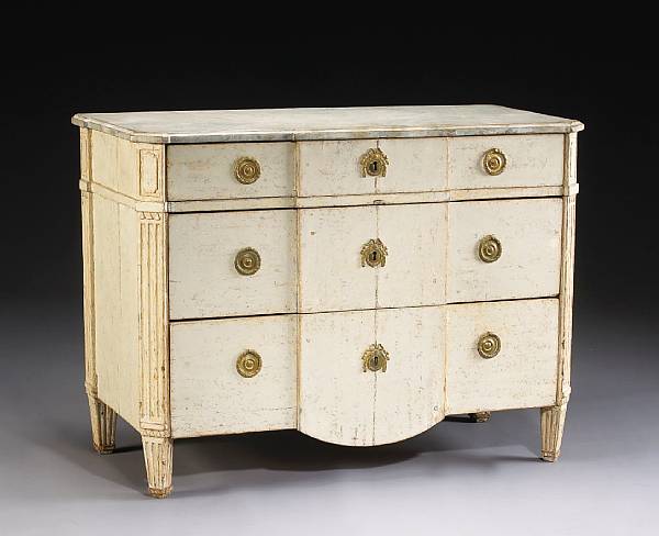 Appraisal: A Gustav III paint decorated commode late th century early