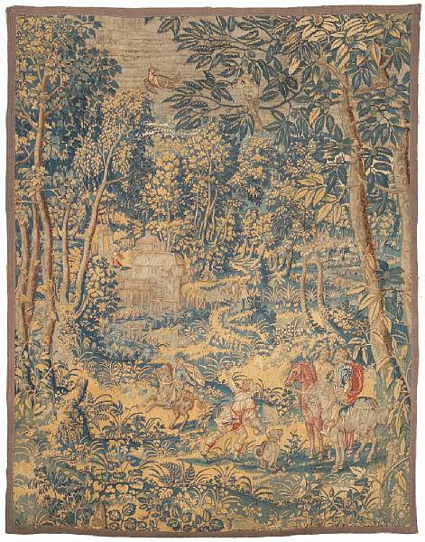 Appraisal: A Flemish woodland tapestry late th early th century The