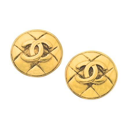 Appraisal: Chanel Quilted Logo Earrings Estimate -