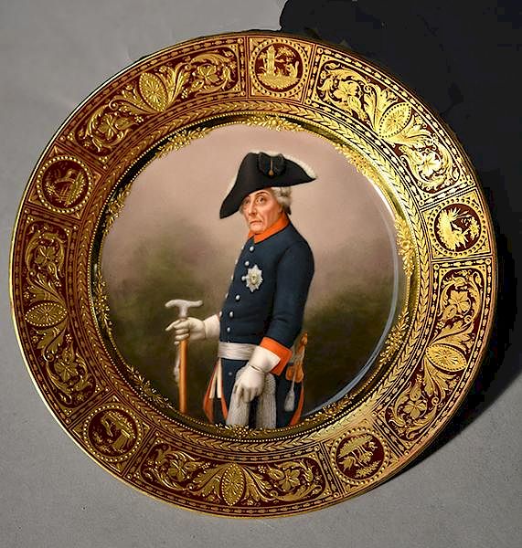 Appraisal: Royal Vienna Portrait Plate Royal Vienna portrait plate depicting Frederick