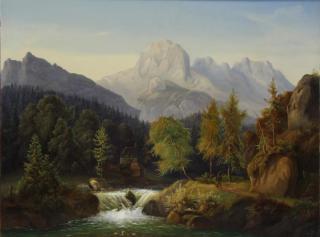 Appraisal: REINDL Adolf Oil on Canvas German Landscape Signed and dated