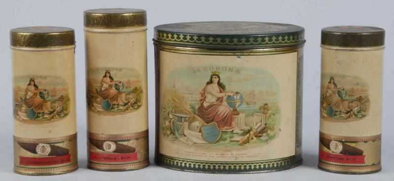 Appraisal: Lot of La Corona Cigar Tins Description Circa s Nice