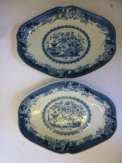 Appraisal: A PAIR OF CAUGHLEY PORCELAIN SAUCE TUREEN STANDS of lobed