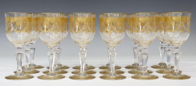 Appraisal: lot of Saint Louis Crystal parcel gilt stemware France in