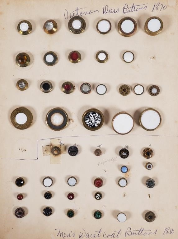 Appraisal: Collection of Victorian dress buttons from s and Men's waistcoat