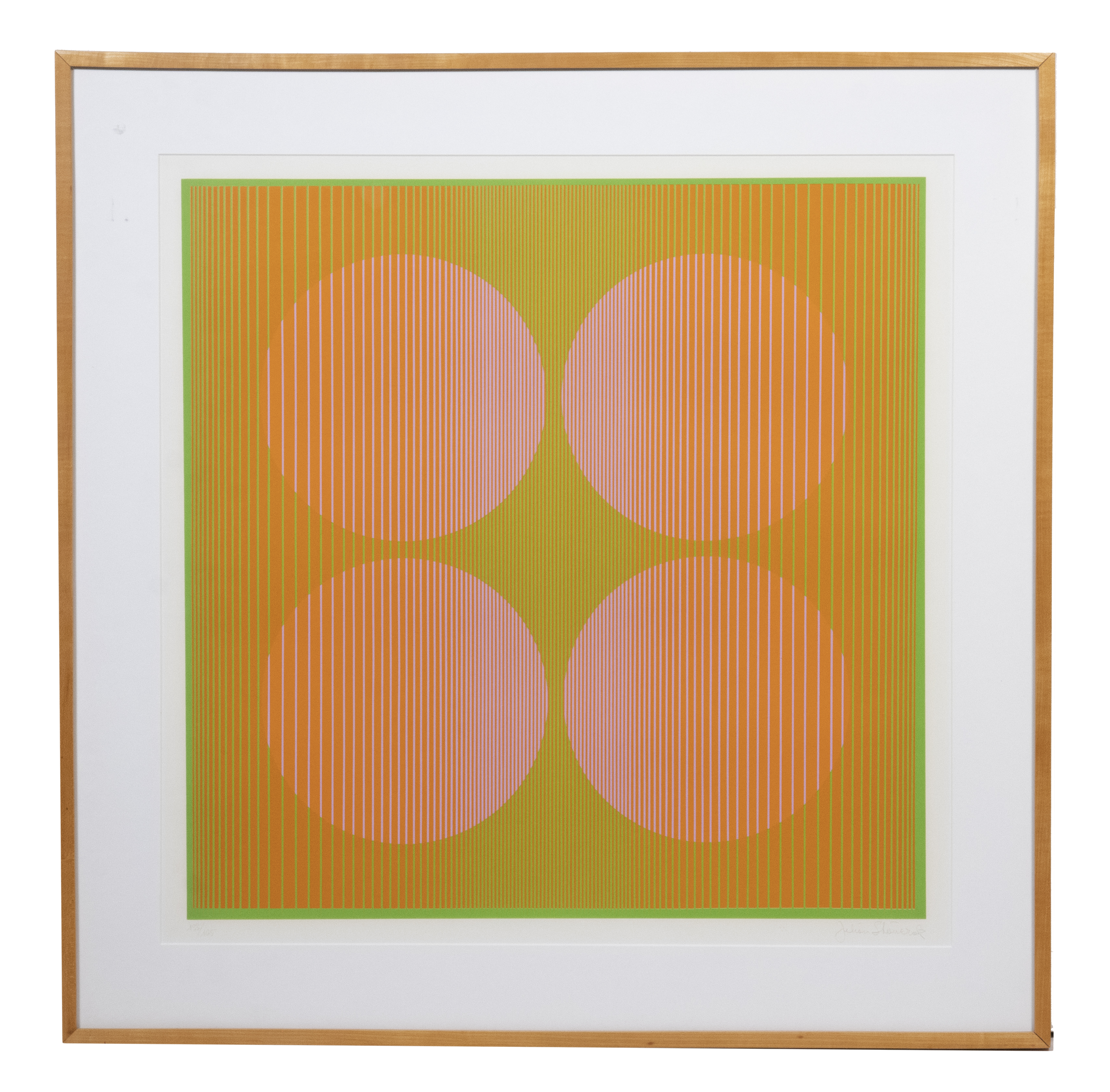 Appraisal: JULIAN STANCZAK OH POLAND - Untitled Op Art polychrome dayglo